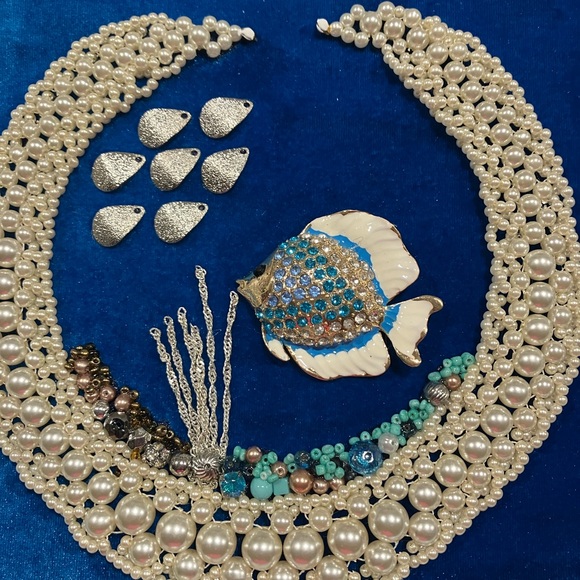 FRAMED JEWELRY ART COLLAGE. OOAK UNIQUE HANDMADE. GREAT GIFT IDEA 💝 - Picture 4 of 13